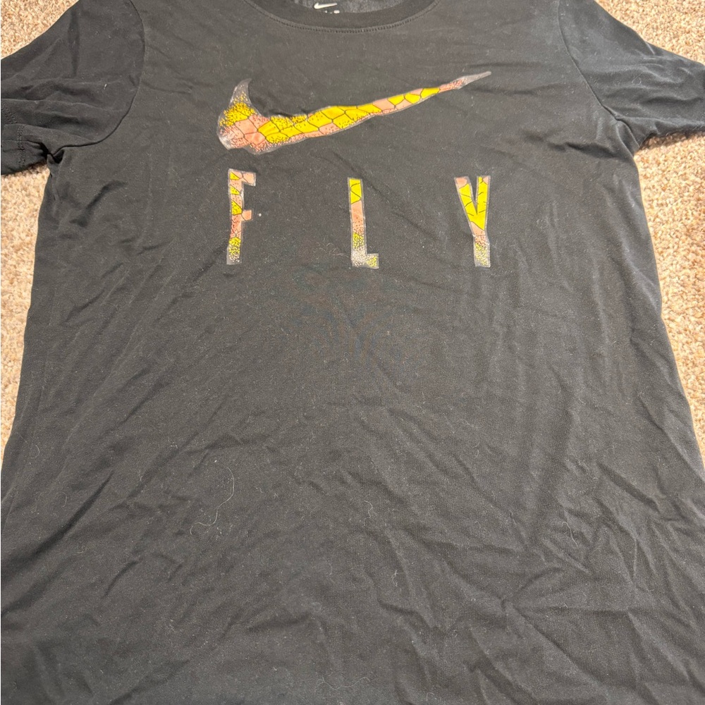 Nike Black Tee with Vibrant Yellow Graphic